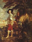 DYCK, Sir Anthony Van Charles I: King of England at the Hunt drh oil painting reproduction